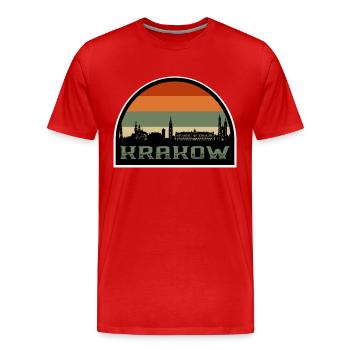 Krakau Polen Skyline Travel Souvenir Polnische Flagge - Männer Premium Bio T-Shirt - Rot - Vorne - Damien (186cm)