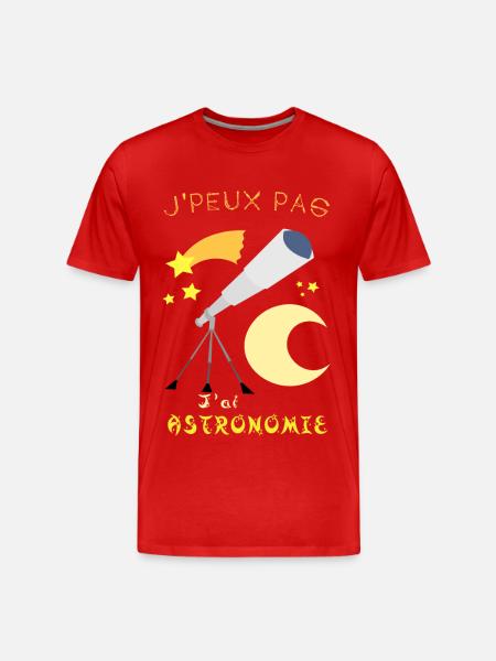 I can't I have astronomy - Men's Premium Organic T-Shirt - red