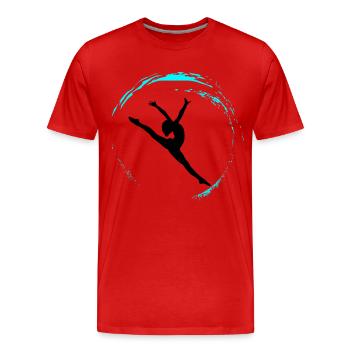 gymnastique rythmique - T-shirt bio Premium Homme - rouge - Devant - Damien (186cm)