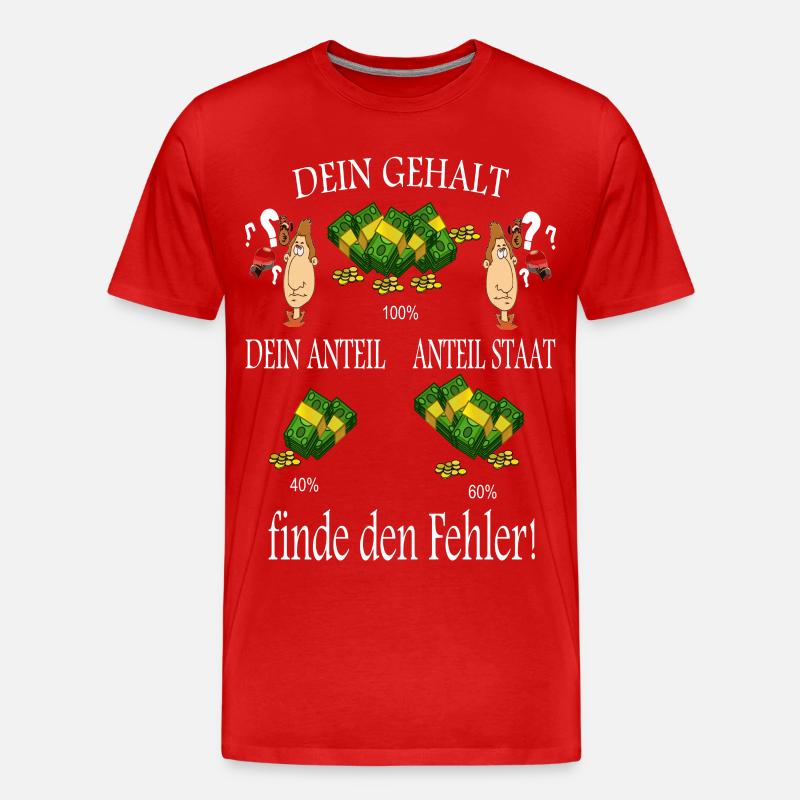 Finde den Fehler ! - Männer Premium Bio T-Shirt - Rot