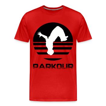 Parkour - Men's Premium Organic T-Shirt - red - Front - Damien (186cm)