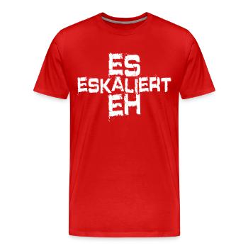 Es Eskaliert Eh Party Club Junggesellenabschied - Männer Premium Bio T-Shirt - Rot - Vorne - Damien (186cm)