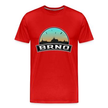Brünn Tschechien Skyline Tschechisches Souvenir - Männer Premium Bio T-Shirt - Rot - Vorne - Damien (186cm)