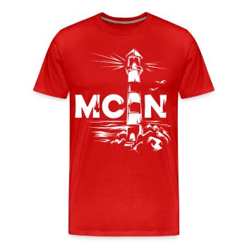 Moin Baltic Sea lighthouse symbol Baltic Sea North Sea - Men's Premium Organic T-Shirt - red - Front - Damien (186cm)