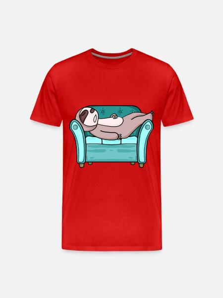 sloth - Men's Premium Organic T-Shirt - red