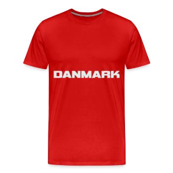 Danemark Danemark - T-shirt bio Premium Homme - rouge - Devant - Damien (186cm)