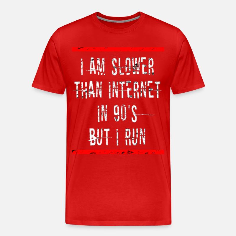 Slow Runner Running Run Gift - Men's Premium Organic T-Shirt - red