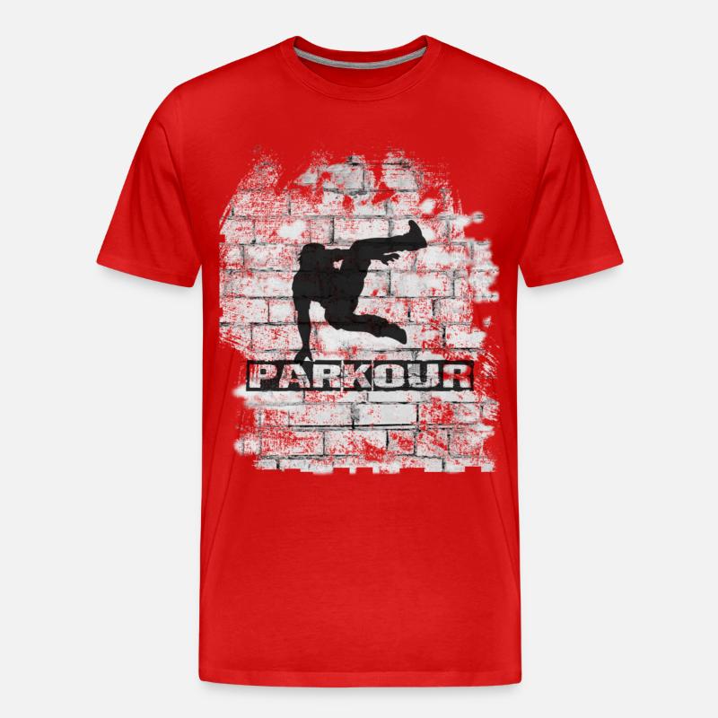 Parkour - Männer Premium Bio T-Shirt - Rot