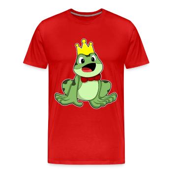 Couronne de grenouille - T-shirt bio Premium Homme - rouge - Devant - Damien (186cm)