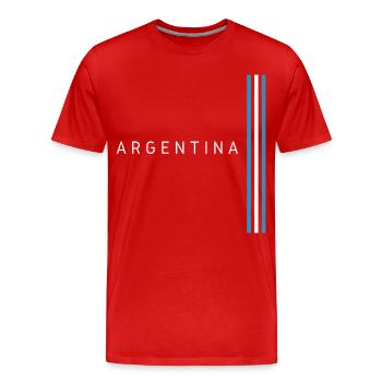 Argentinische Flagge, Argentinischer Stolz - Männer Premium Bio T-Shirt - Rot - Vorne - Damien (186cm)