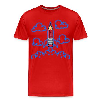 School start School start First school day School - Men's Premium Organic T-Shirt - red - Front - Damien (186cm)