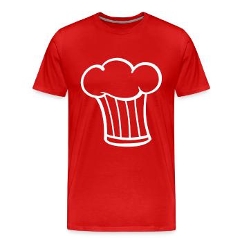 Cooking hat hobby chef chef - Men's Premium Organic T-Shirt - red - Front - Damien (186cm)