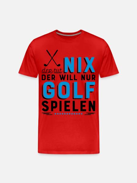 Golf spielen - Männer Premium Bio T-Shirt - Rot