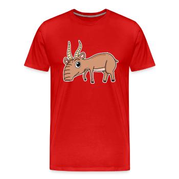 Antilope - T-shirt bio Premium Homme - rouge - Devant - Damien (186cm)