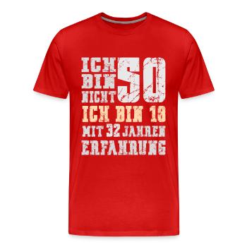 50. Geburtstag geboren 1976 runder Geburtstag - Männer Premium Bio T-Shirt - Rot - Vorne - Damien (186cm)