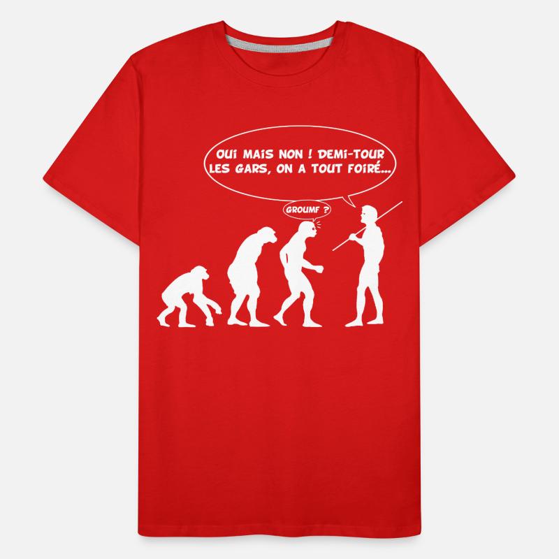 évolution inversée T-shirt bio Premium Homme