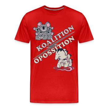 Pro Contra Debattieren Politik Meme Koala Opossum - Männer Premium Bio T-Shirt - Rot - Vorne - Damien (186cm)