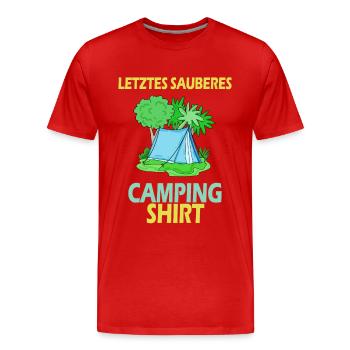 Pfadfinder Camping Pfadfinder Geschenk - Männer Premium Bio T-Shirt - Rot - Vorne - Damien (186cm)