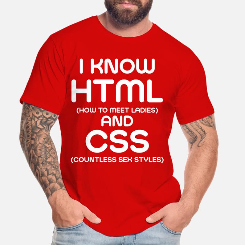 Je connais html et CSS T-shirt bio Premium Homme