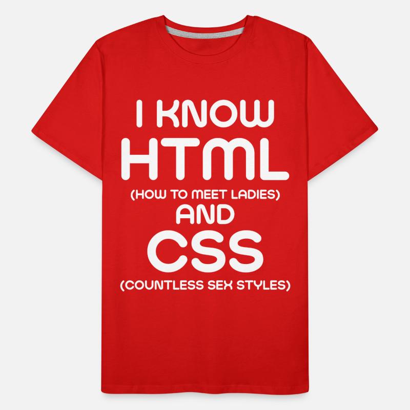 Je connais html et CSS T-shirt bio Premium Homme