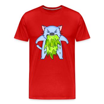 Vomissements - T-shirt bio Premium Homme - rouge - Devant - Damien (186cm)