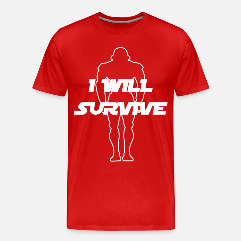 clone i will survive humour - T-shirt bio Premium Homme - rouge