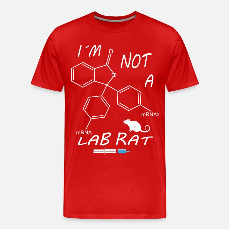 Ich bin keine Labor Ratte - Männer Premium Bio T-Shirt - Rot