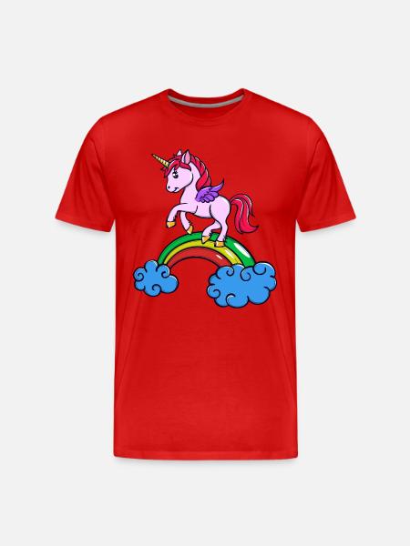 Animal Licorne - T-shirt bio Premium Homme - rouge