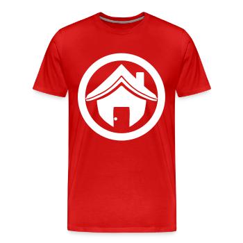 Maison toit - T-shirt bio Premium Homme - rouge - Devant - Damien (186cm)