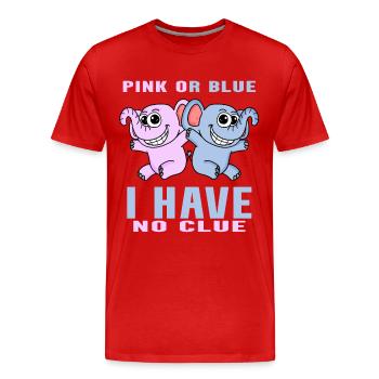 Rose ou bleu - T-shirt bio Premium Homme - rouge - Devant - Damien (186cm)