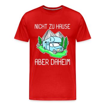Wohnmobil Blau - Männer Premium Bio T-Shirt - Rot - Vorne - Damien (186cm)