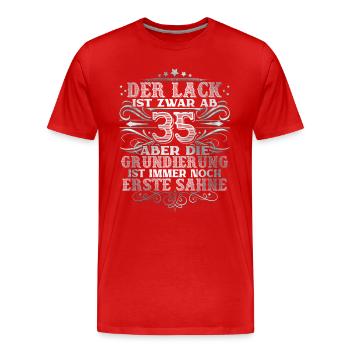 35. Geburtstag - Männer Premium Bio T-Shirt - Rot - Vorne - Damien (186cm)