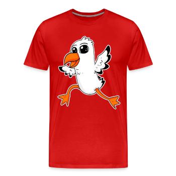Doux goé et mouse - T-shirt bio Premium Homme - rouge - Devant - Damien (186cm)