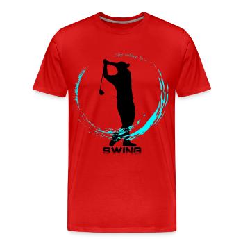 Le golf - T-shirt bio Premium Homme - rouge - Devant - Damien (186cm)