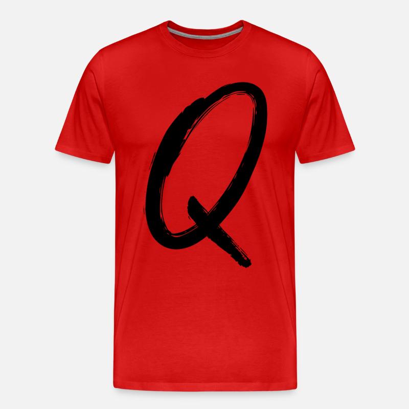 Buchstabe Q - Männer Premium Bio T-Shirt - Rot