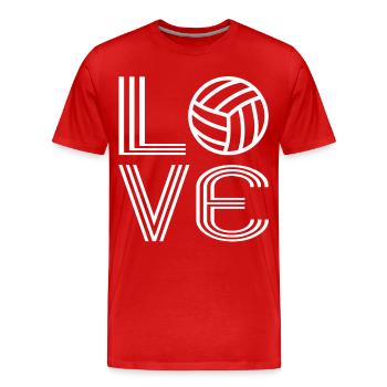 Volleyball-Volleyball - Männer Premium Bio T-Shirt - Rot - Vorne - Damien (186cm)