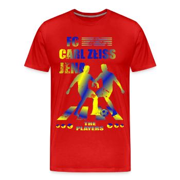 FC Carl Zeiss Jena - T-shirt bio Premium Homme - rouge - Devant - Damien (186cm)