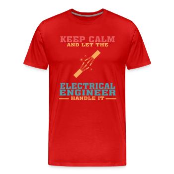 Funny Electrical Engineering Quote for Electrical - Men's Premium Organic T-Shirt - red - Front - Damien (186cm)
