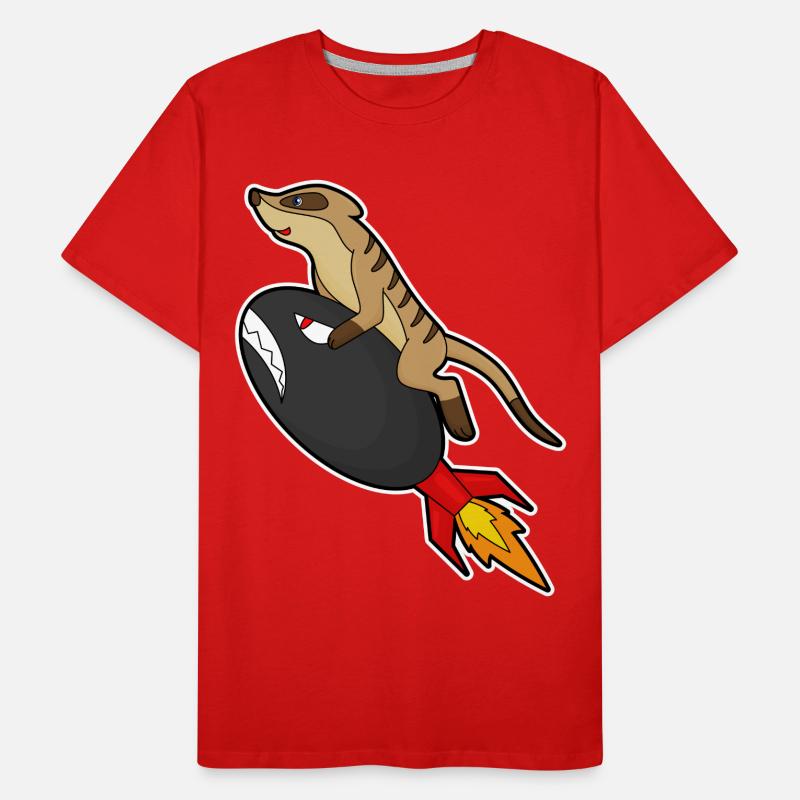 Erdmännchen Rakete Männer Premium Bio T-Shirt