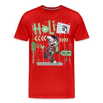 Fahrrad Park Tour - Männer Premium Bio T-Shirt - Rot - Vorne - Damien (186cm)