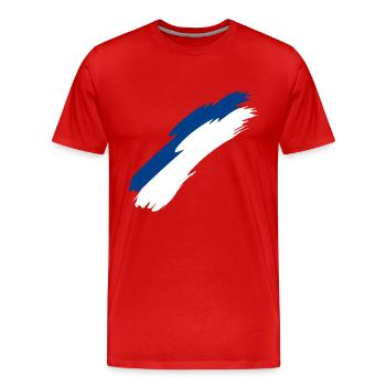 Finnland - Männer Premium Bio T-Shirt - Rot - Vorne - Damien (186cm)