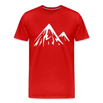 Montagnes de montagne - T-shirt bio Premium Homme - rouge - Devant - Damien (186cm)