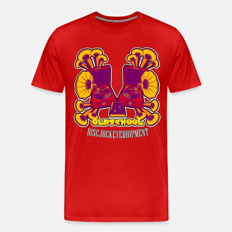 DJ - Männer Premium Bio T-Shirt - Rot