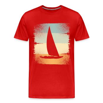 Segelschiff - Männer Premium Bio T-Shirt - Rot - Vorne - Damien (186cm)