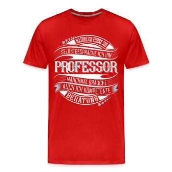 Professor - Männer Premium Bio T-Shirt - Rot - Vorne - Damien (186cm)