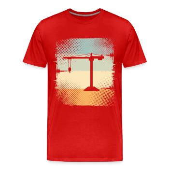 Grue - T-shirt bio Premium Homme - rouge - Devant - Damien (186cm)