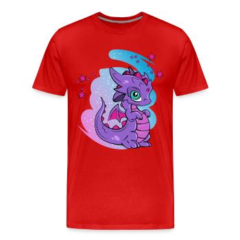 liebender Fantasy-Drache - Männer Premium Bio T-Shirt - Rot - Vorne - Damien (186cm)