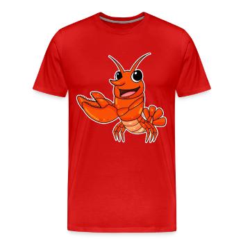Homard - T-shirt bio Premium Homme - rouge - Devant - Damien (186cm)