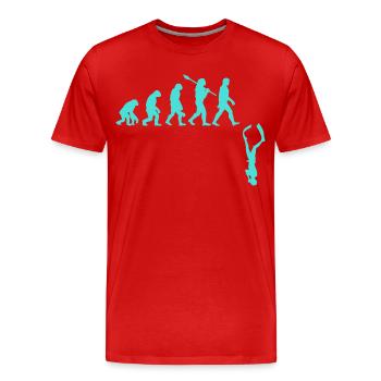 Évolution de l’apnée - T-shirt bio Premium Homme - rouge - Devant - Damien (186cm)