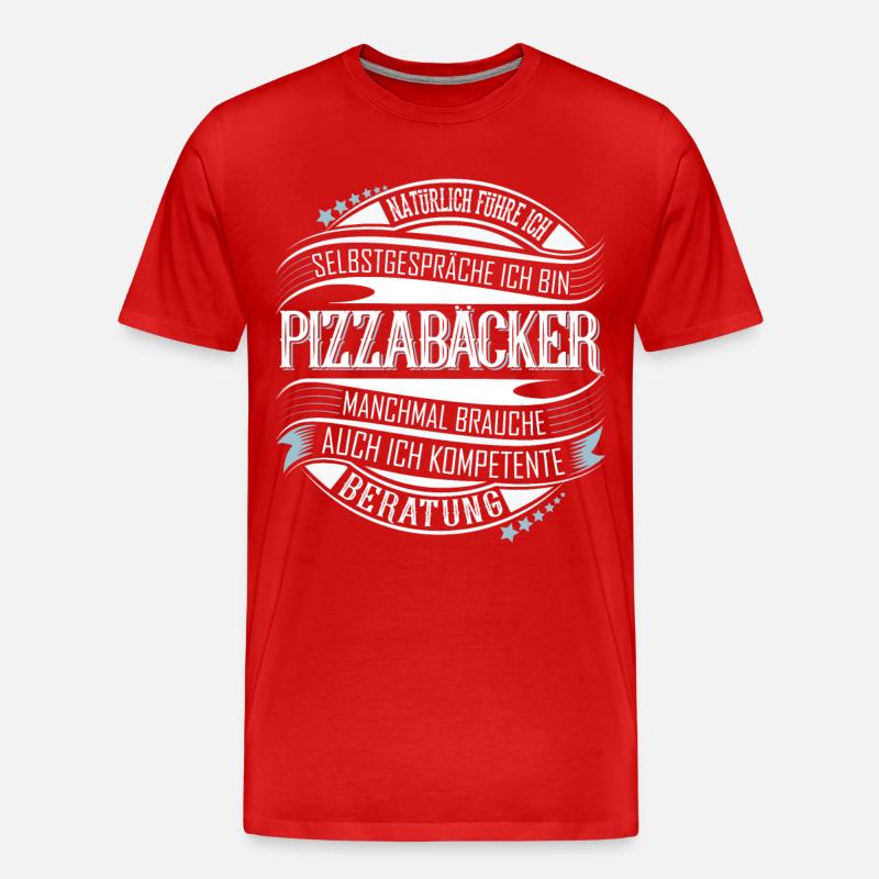 Pizzabäcker - Männer Premium Bio T-Shirt - Rot